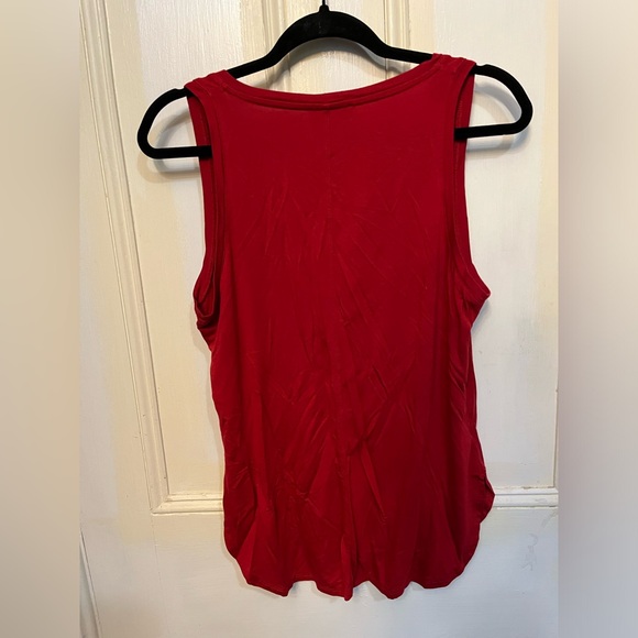 Babaton Sleeveless Red V Neck Tank Top Small - Picture 2 of 10